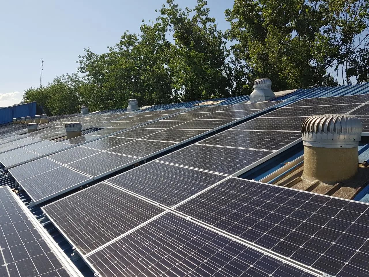 Pernod Ricard India rooftop solar installation in Dera Bassi, Punjab